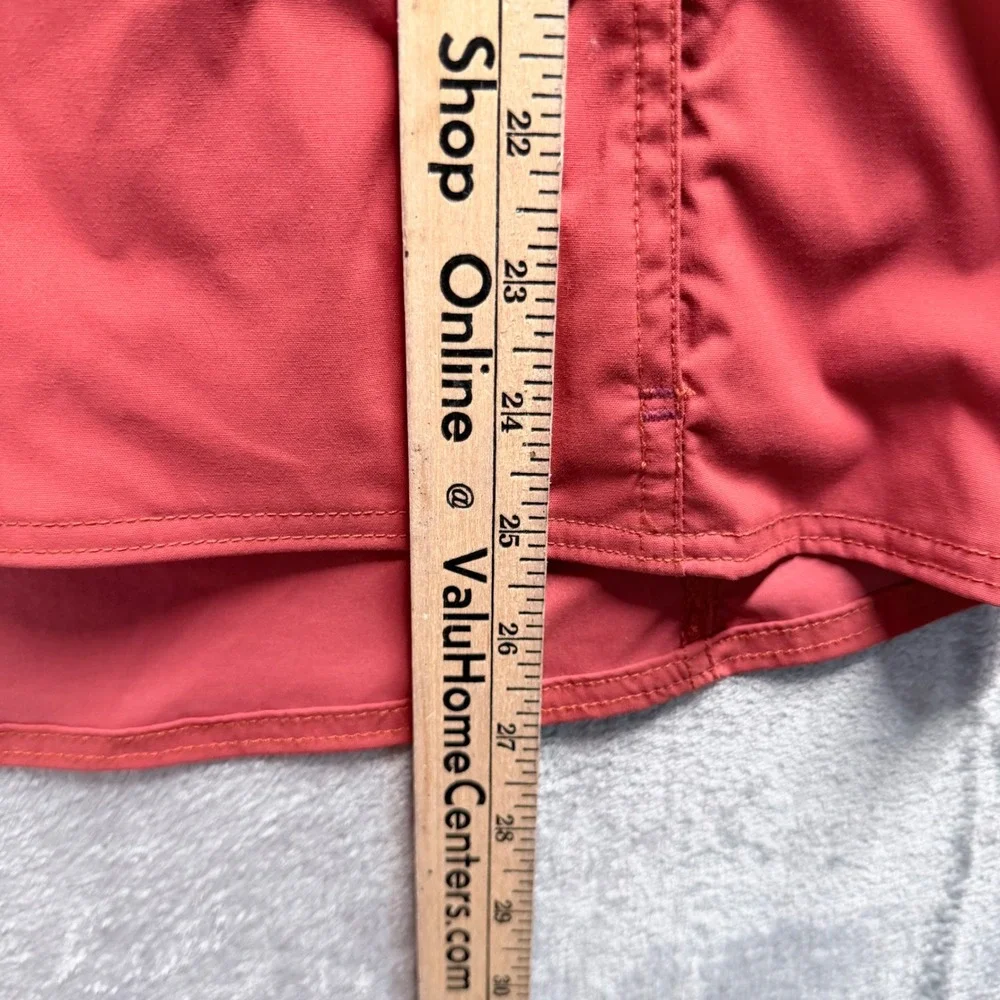 Toad&Co Anorak Jacket Women Medium Red Hooded Windbreaker 1/2 Zip Pocket Stretch